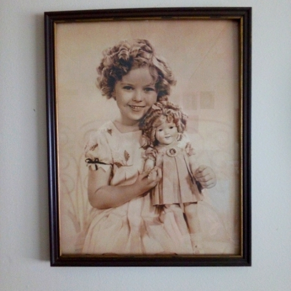 Vintage Framed Portrait with Doll